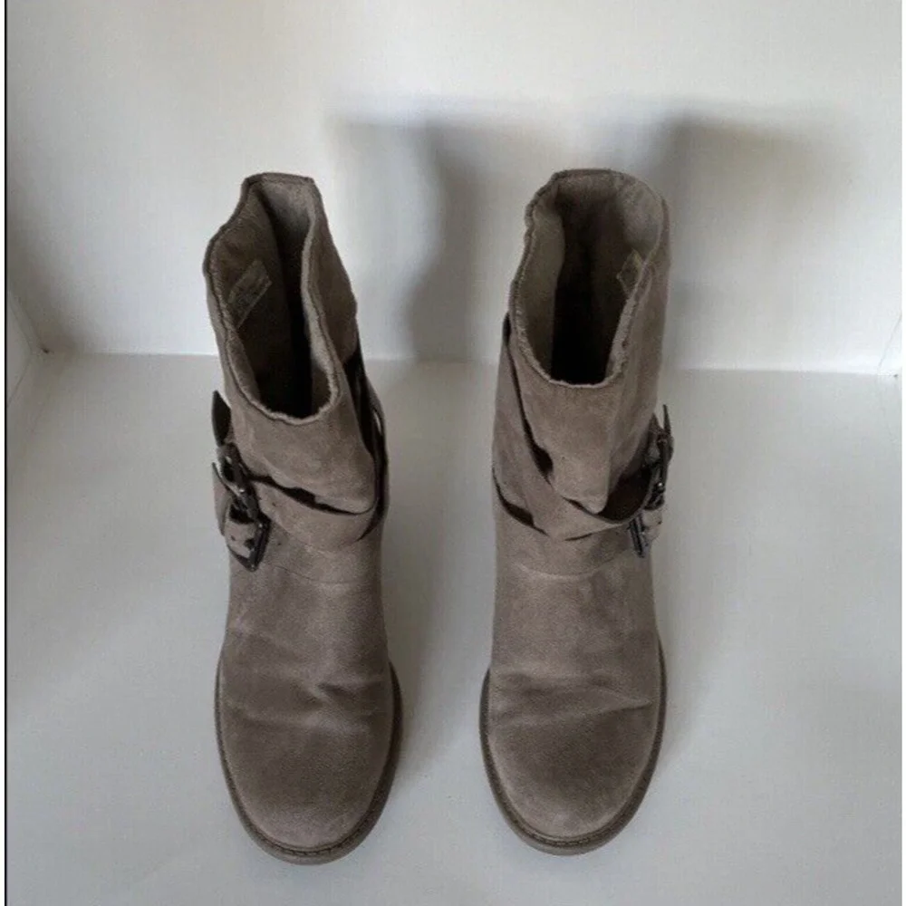 A New Day Target Boots Faux Fur Lined Heeled Booties Shoes Woman’s Size 6 Brown